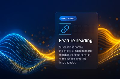 Futuristic Sound Waves with Neon Lights and Feature Block