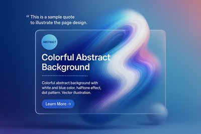 Colorful 3D Illustration for Web Design Landing Page