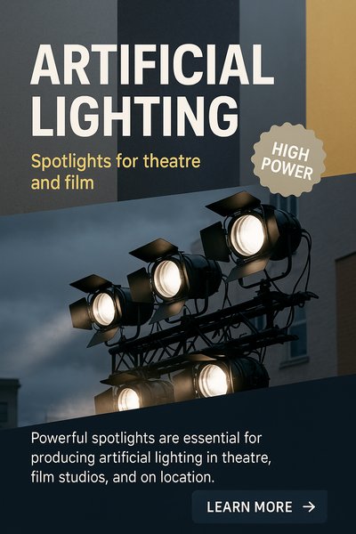 Artificial Lighting: Spotlights for Theatre and Film Production