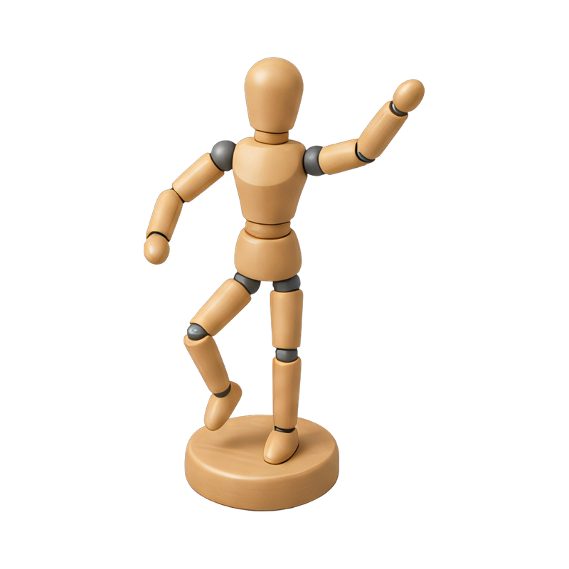wooden poseable art mannequin