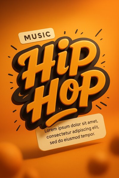 Vibrant Hip Hop Music Graphic Design