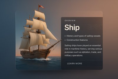 Stunning 3D Ship Design with Informative Overlay