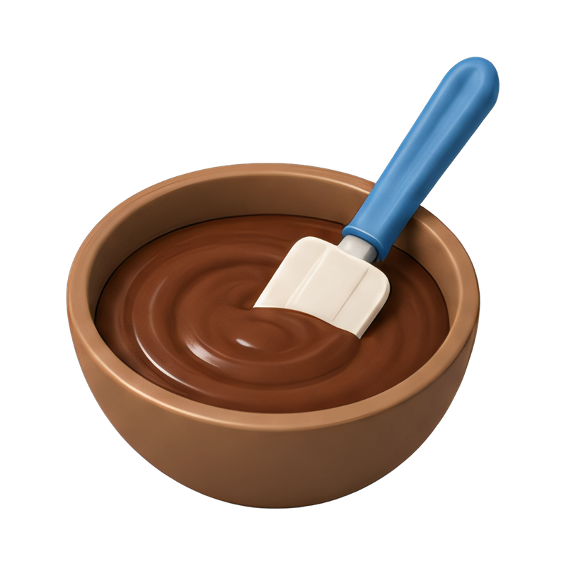 chocolate ganache in a bowl