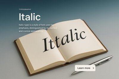Stylish Web Design Featuring Italic Typography