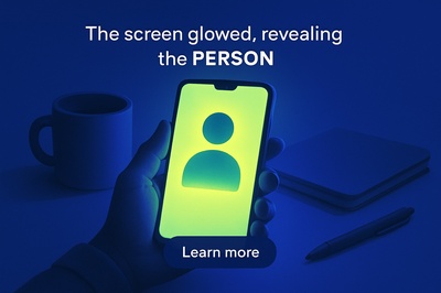 Glowing Phone in Hand with Person Silhouette