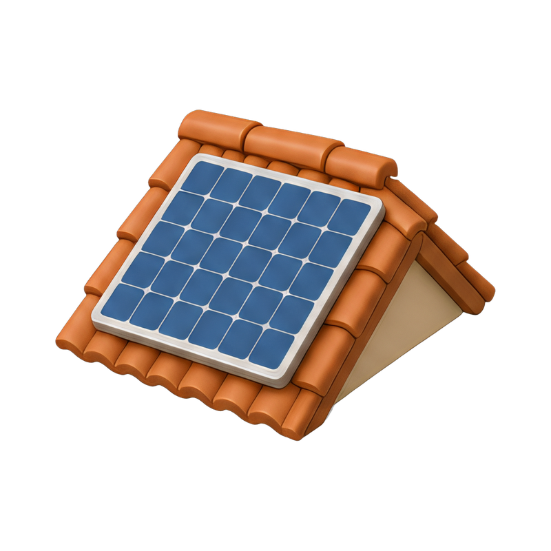 solar panels on modern roof