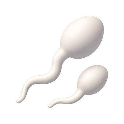 Stylized Sperm Illustration for Educational Use