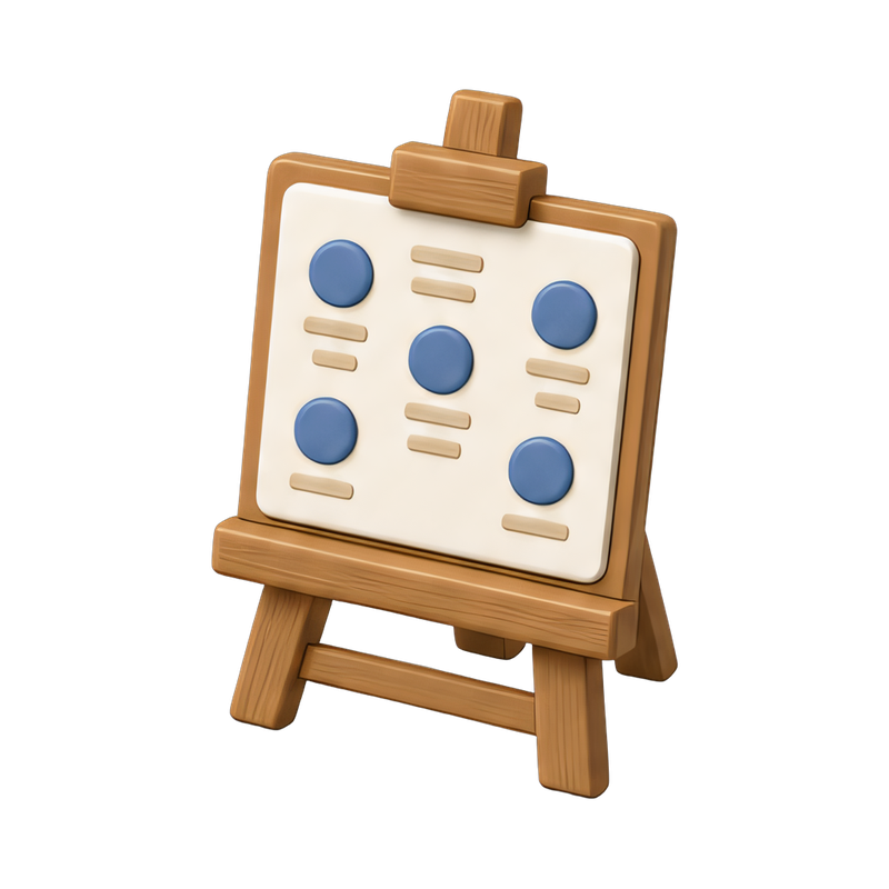 Elegant seating chart display