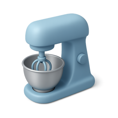 Stylized 3D Mixer Icon with Isometric Design