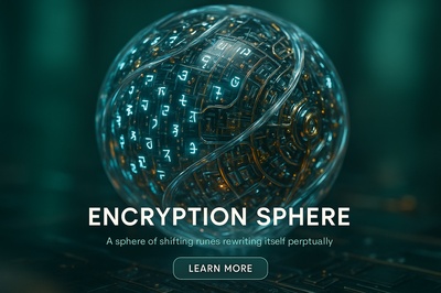 Hyperrealistic Encryption Sphere with Shifting Runes