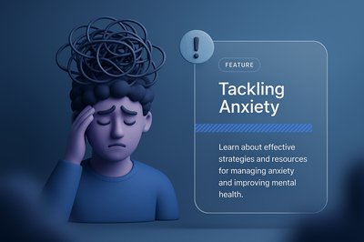 Illustration of Tangled Thoughts Representing Anxiety and Mental Health