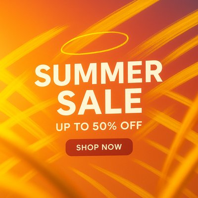 Vibrant Summer Sale Abstract Background with Bright Lines