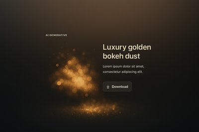 Elegant Golden Bokeh Dust on Dark Background