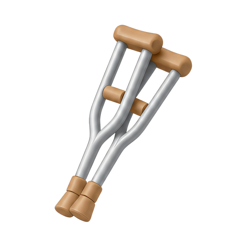 Pair of modern crutches
