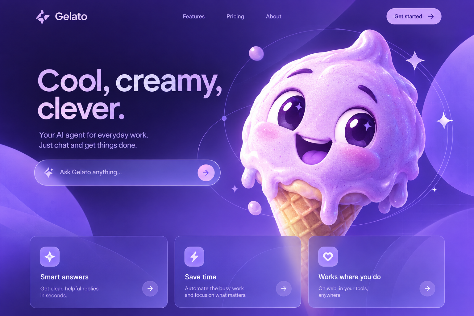 Engaging AI landing page design