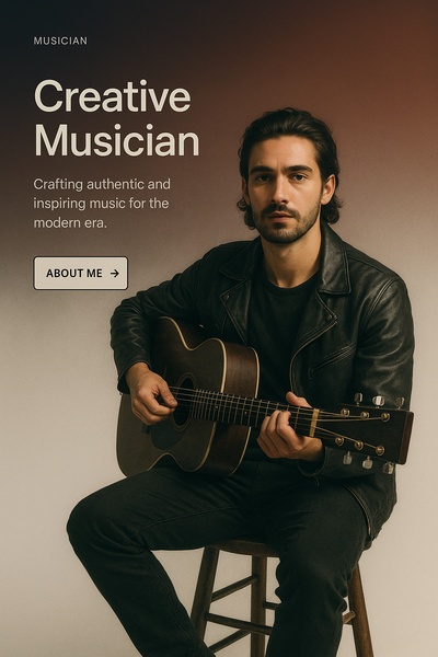 Stylish Musician Portrait for Modern Era