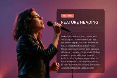 Singer Performing on Stage with Dynamic Background