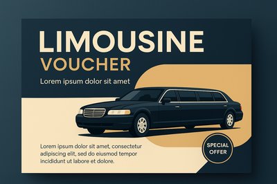 Elegant Limousine Service Voucher Design