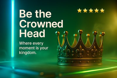 Neon Crown Design with Engaging Promotional Elements