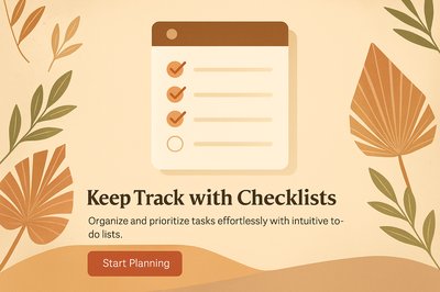 Boho Style Checklist Design for Effective Task Management