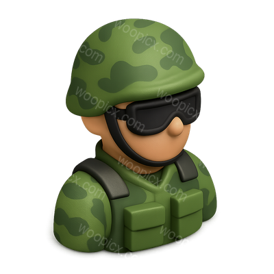 3D Marine Amphibious Soldier Icon Illustration
