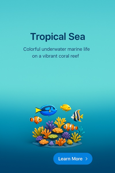 Vibrant Tropical Sea Life on Coral Reef