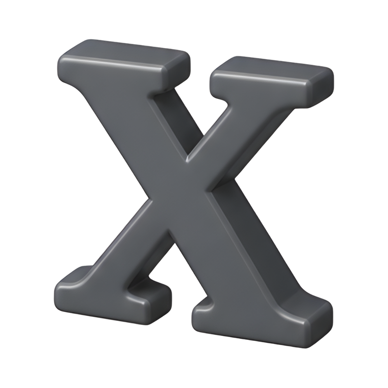 Stylish letter X design