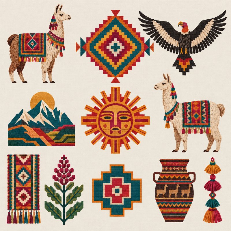 Andean textile design elements
