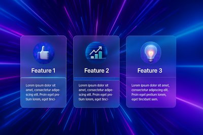 Vibrant Abstract Background with Neon Glow for Events