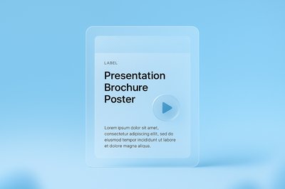 Minimalist 3D Design with Light Blue Gradient Background
