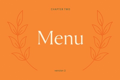 Updated Menu Design with Vibrant Colors and Elegant Typography