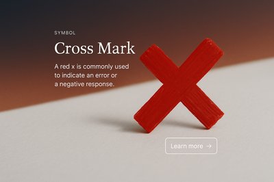 Creative Web Design with Cross Mark Symbol