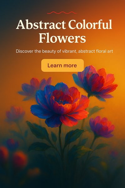 Vibrant Abstract Floral Art Featuring Colorful Flowers