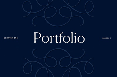 Elegant Portfolio Design with Decorative Patterns
