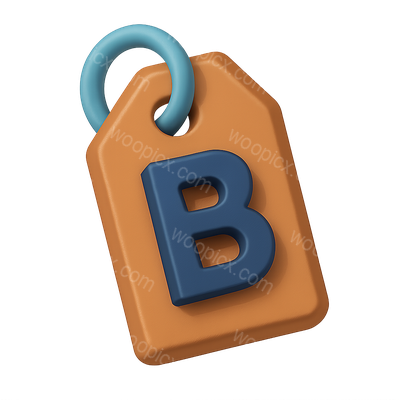 Stylish 3D Branding Icon with Isometric Design