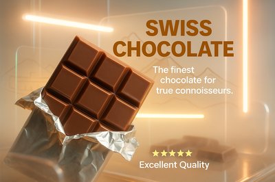 Promotional Image for Swiss Chocolate Featuring Quality Assurance