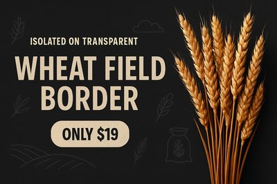 Dynamic Wheat Field Border Advertisement Design