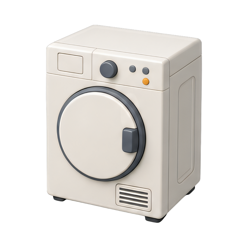 modern tumble dryer with door