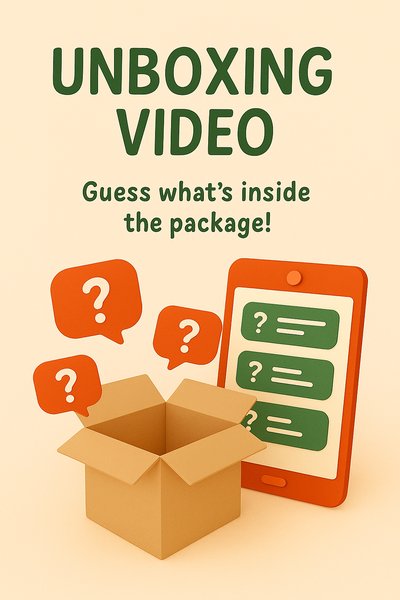 Engaging Unboxing Video Promotion Graphic