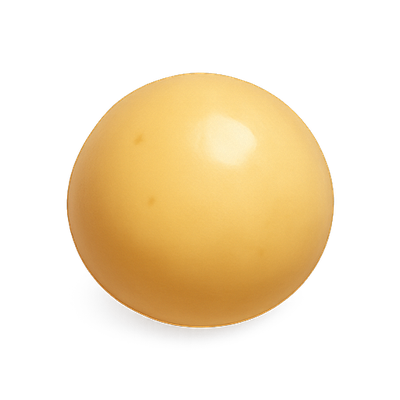 Spherical Yellow Object with Glossy Finish