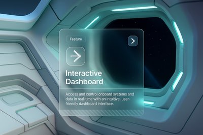 Futuristic Spaceship Interior with Dashboard Feature
