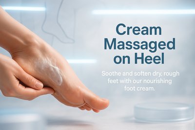 Foot Care Promotional Image Featuring Cream Application