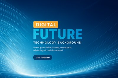 Digital Future Technology Background with Dynamic Lines
