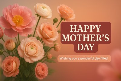 Mother's Day Greeting Card with Floral Design