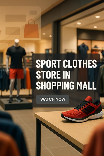 Retail Store Interior Displaying Sports Apparel and Footwear