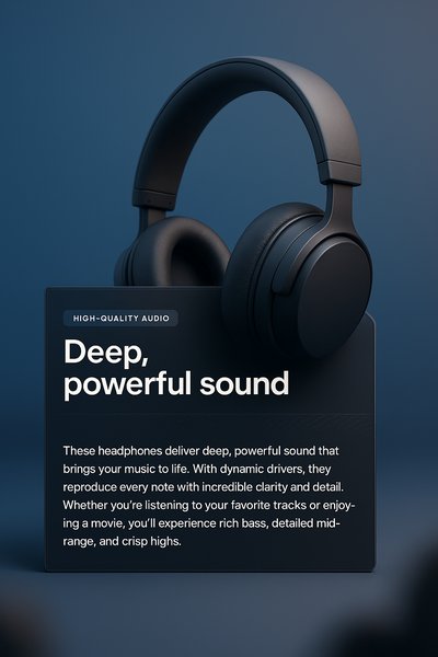3D Headphones Design with Rich Audio Features