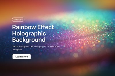 Iridescent Rainbow Effect Holographic Background Design