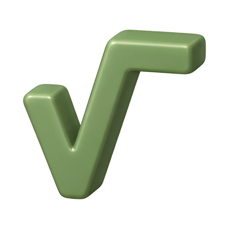 Mathematical square root symbol
