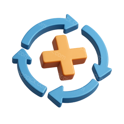 3D Directional Arrows in a Circular Formation