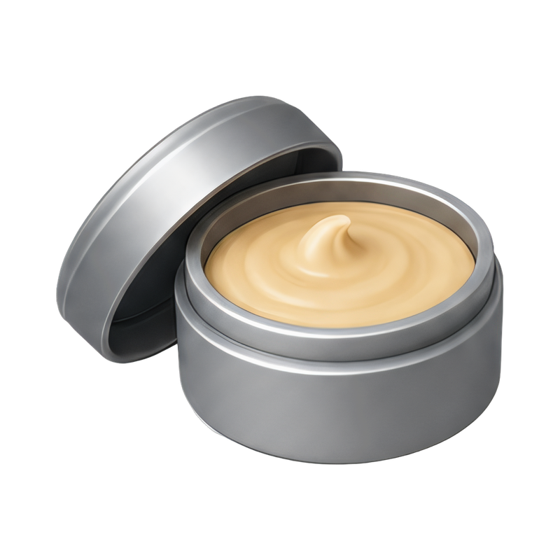 small tin of mustache wax